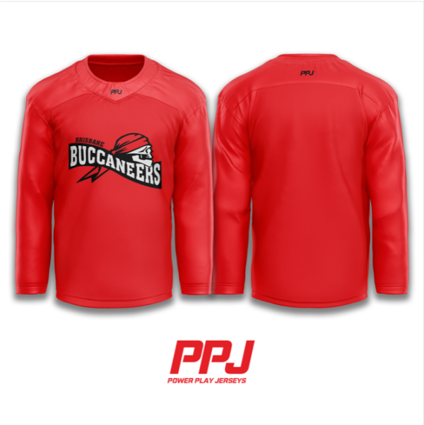 Brisbane Buccs Un-numbered Senior Training Jersey - Black or Red - Image 2